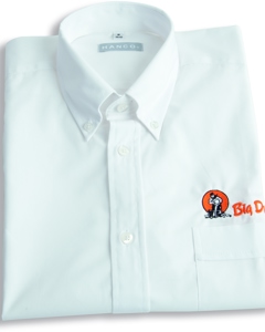 BD-dress shirt, white, long sleeve, men, logo, size 47/48